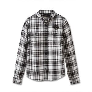 Harley-Davidson Women’s Black and White Plaid Shirt size 1W